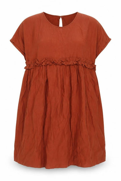 Apricot Women's Brown Knee Length Shift Dress