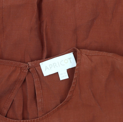 Apricot Women's Brown Knee Length Shift Dress