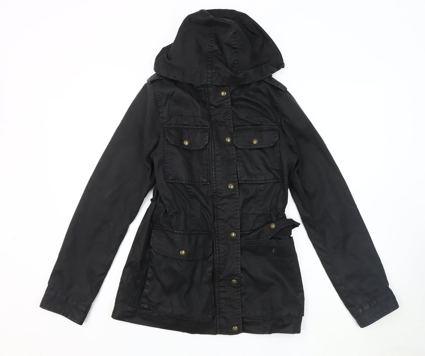 Fat Face Women's Black Jacket Size 6 Anorak
