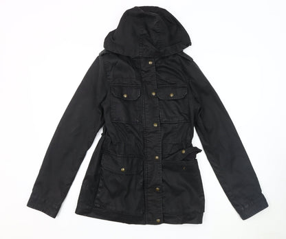 Fat Face Women's Black Jacket Size 6 Anorak