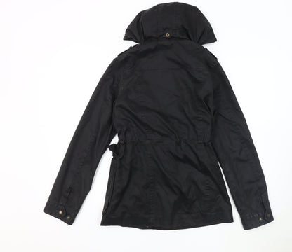 Fat Face Women's Black Jacket Size 6 Anorak