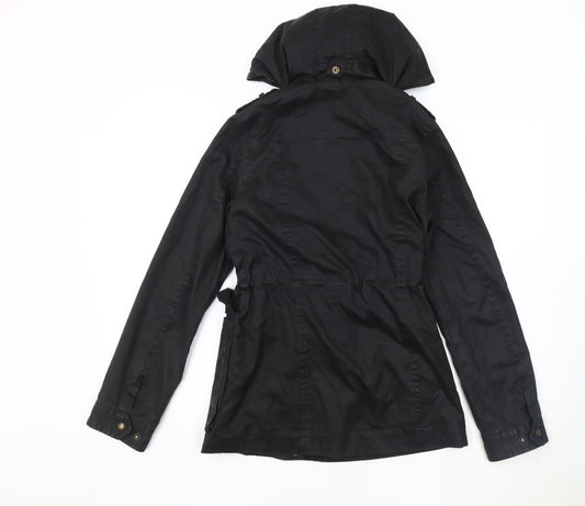 Fat Face Women's Black Jacket Size 6 Anorak
