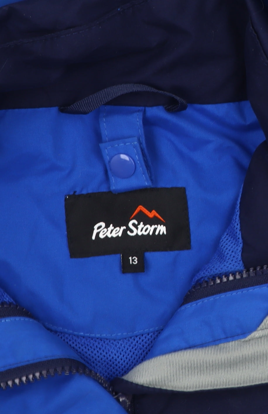 Peter Storm Boys Blue Colourblock Rain Coat 13 Years Hooded