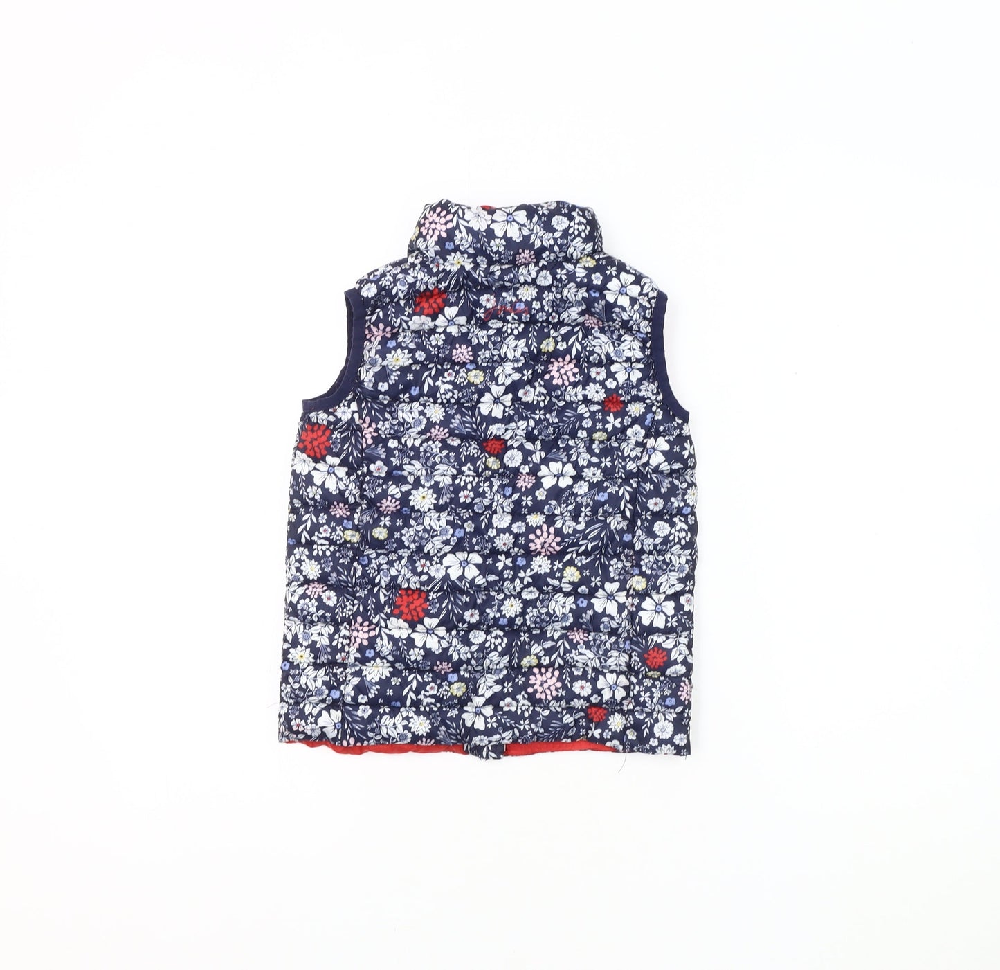 Joules Girls Floral Bodywarmer Padded Jacket Size Multicoloured