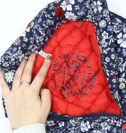 Joules Girls Floral Bodywarmer Padded Jacket Size Multicoloured