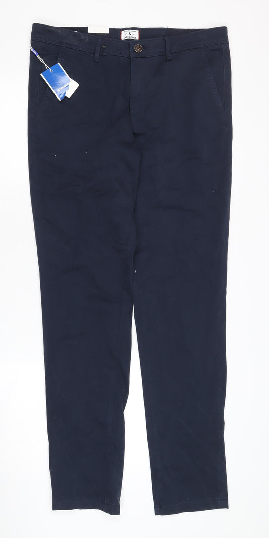 Jack & Jones Men's Blue Chino Trousers 32