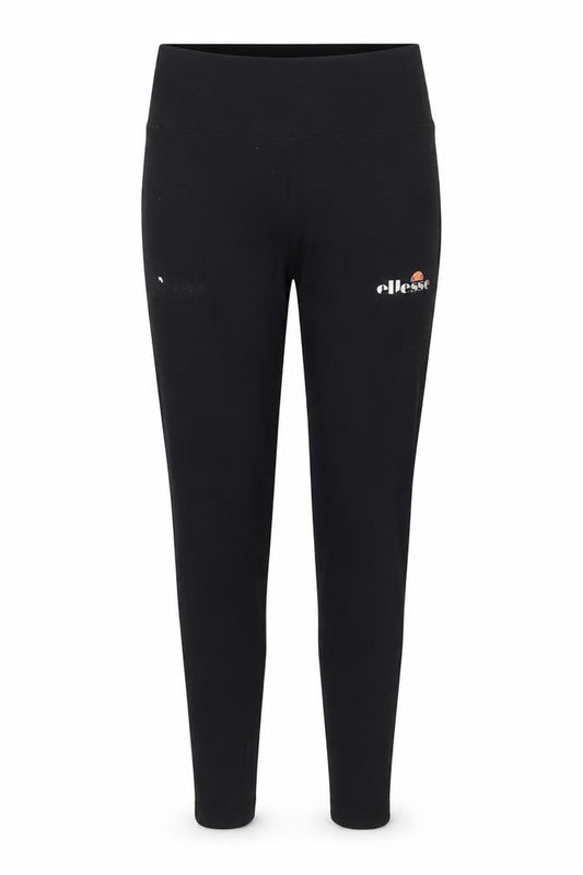 Womens UK Size 8 ellesse Slim Fit Track Pants Black Leggings