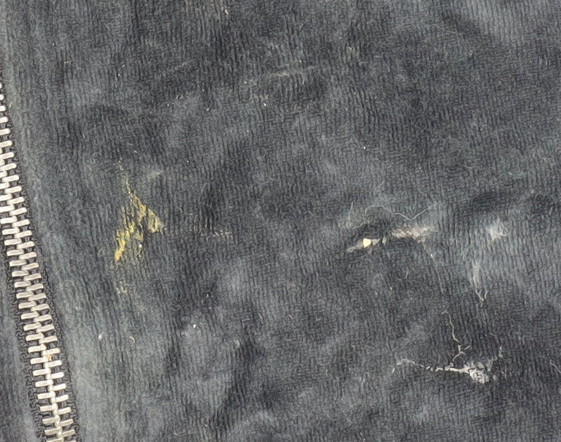 Hollister Women's Black Velour Full Zip Hoodie L