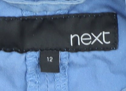 Womens UK Size 12 NEXT Blue Rain Coat