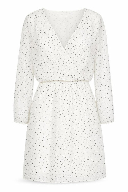 H&M Maternity White Polka Dot Wrap Dress M