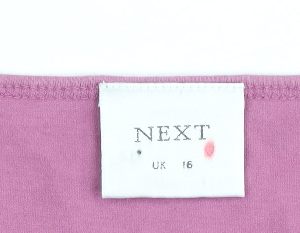 Womens UK Size 16 NEXT Pink Basic Tank