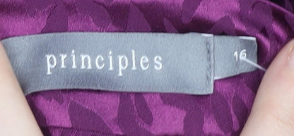 Womens UK Size 16 Principles Purple Basic Blouse