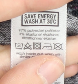 Evans Women's Plus Size Floral Grey Jumper 30/32