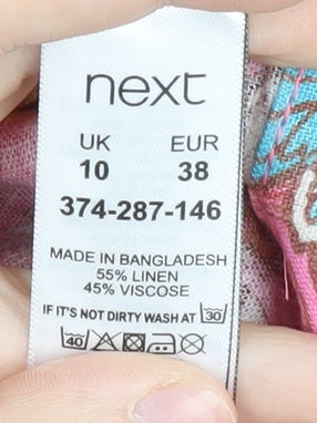 Next Women's Pink Floral Dress, Size 10