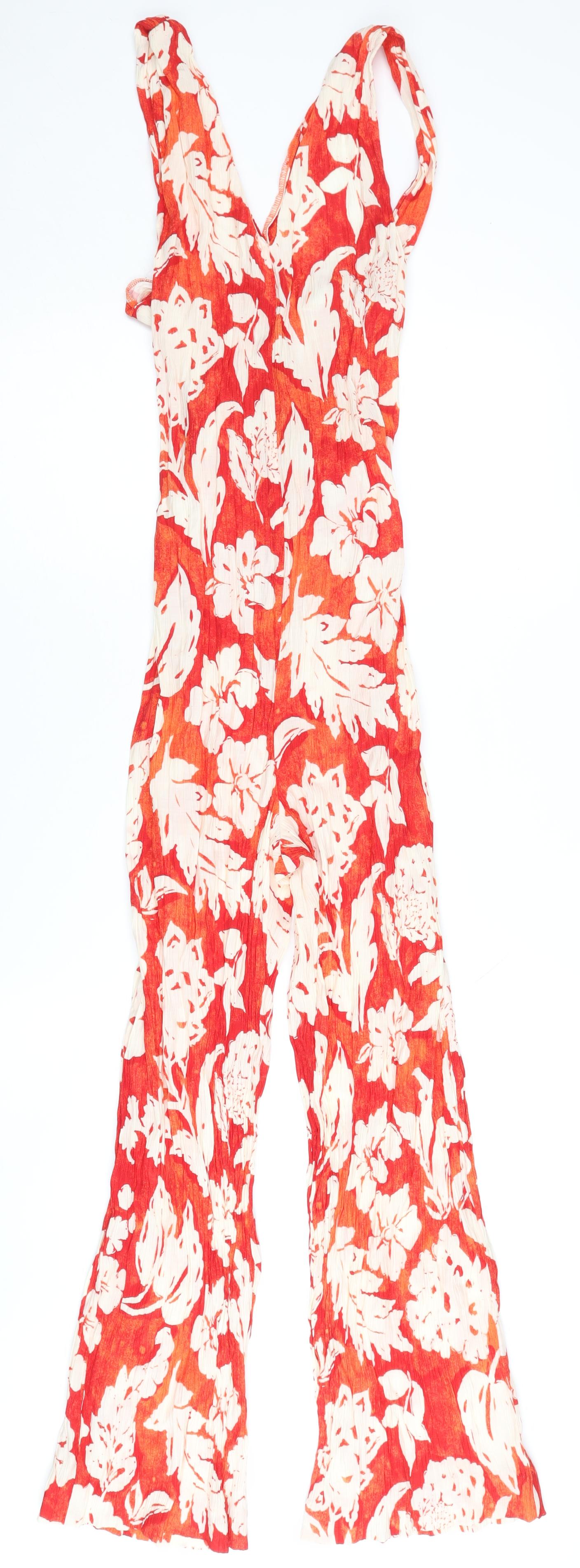 MNG Women's Red Floral Jumpsuit Size M