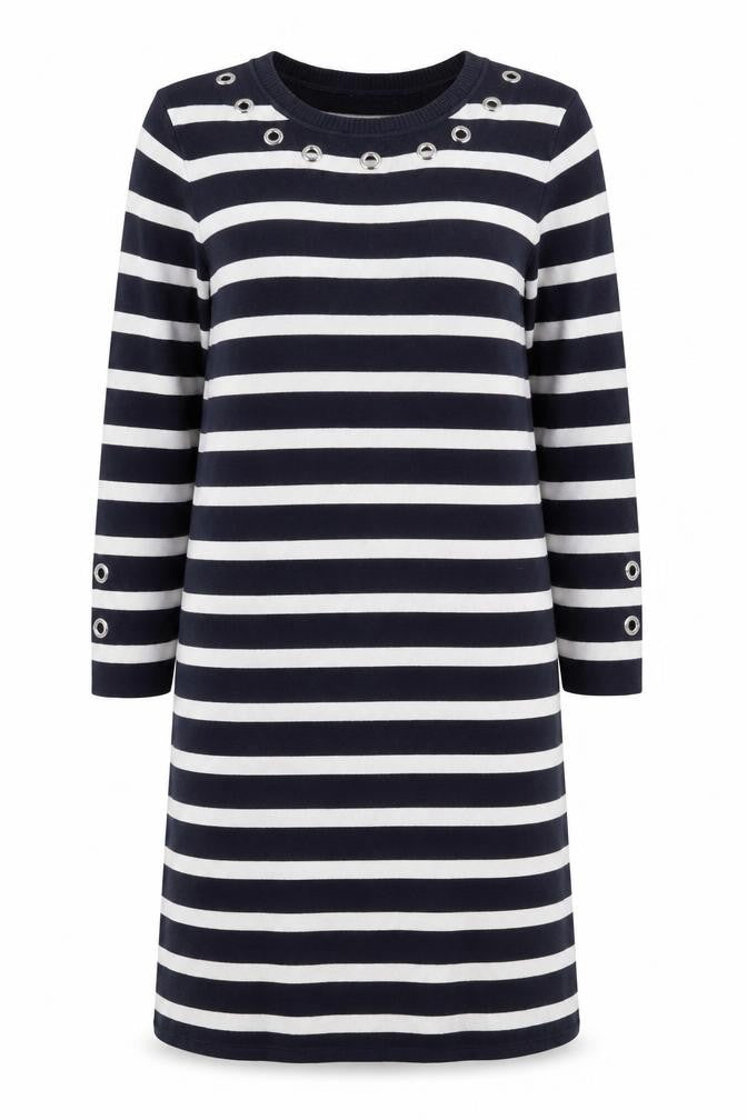 Marks and Spencer Women's Black Striped Shift Dress