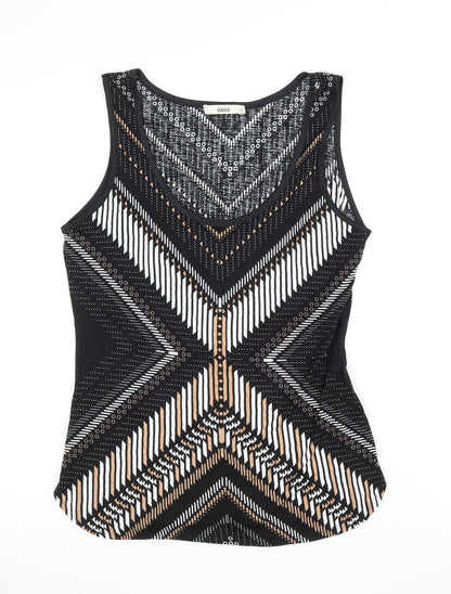 Womens UK Size M Oasis Black Basic Tank