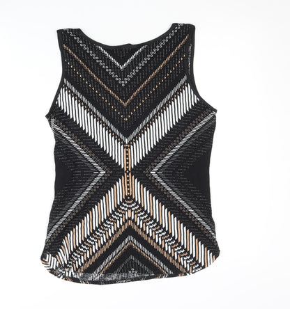 Womens UK Size M Oasis Black Basic Tank