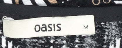 Womens UK Size M Oasis Black Basic Tank