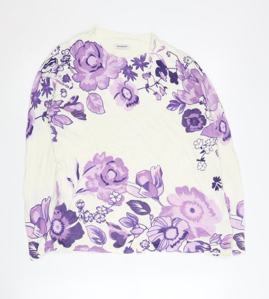 Damart Women's Multicoloured Floral Pullover Jumper - L