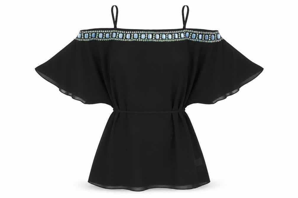 Womens UK Size 16 NEXT Black Basic Blouse
