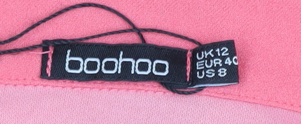 Boohoo Women's Pink Blazer Size 12 Notch Lapel