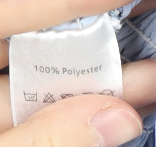 Love & Other Things Women's Blue Polka Dot Dress S