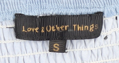 Love & Other Things Women's Blue Polka Dot Dress S