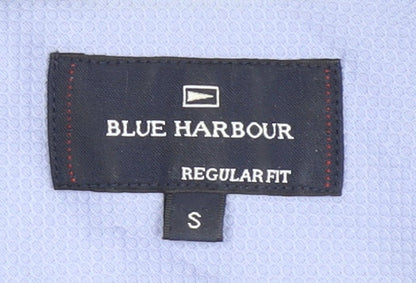 Blue Harbour Men's Grey Striped Polo Shirt S