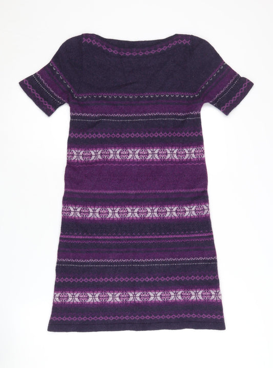 Marks and Spencer Purple Fair Isle Women's Dress Size 8