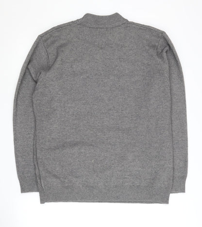 Topman Men's Grey Cable-Knit Pullover Jumper L