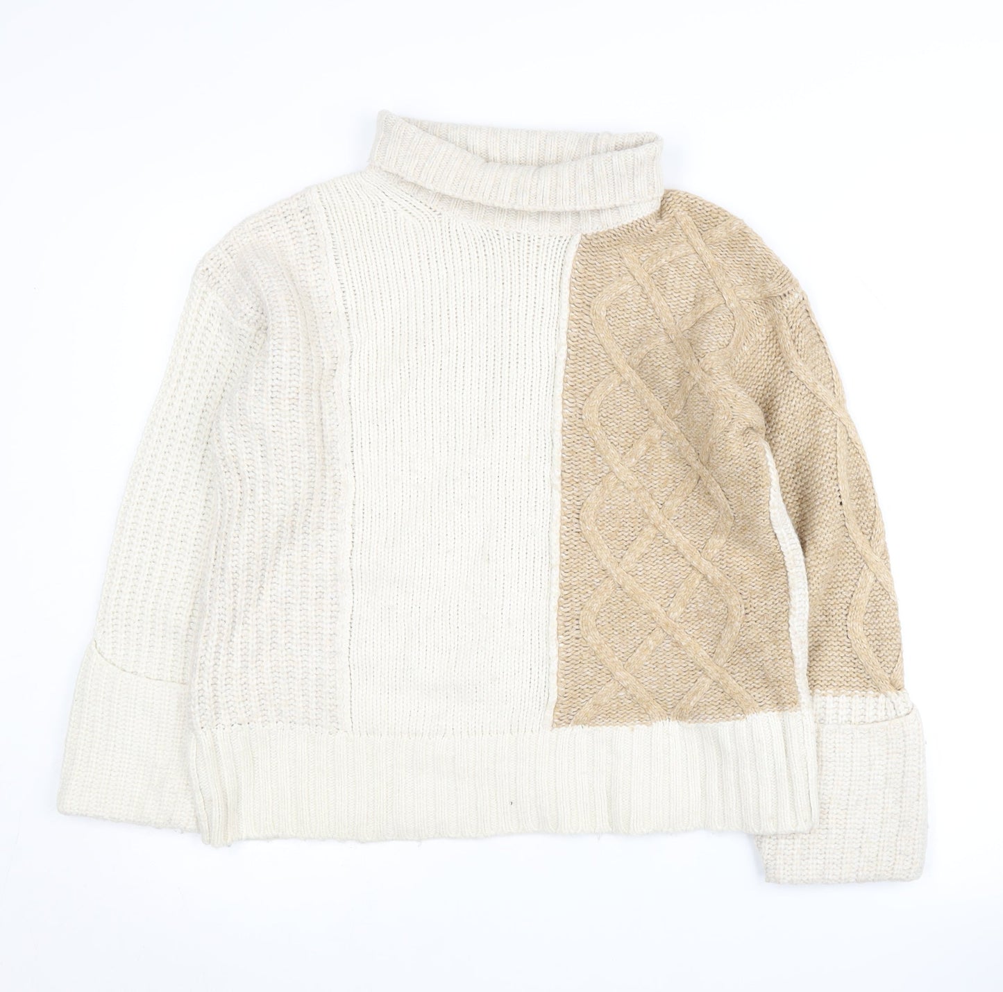 Womens UK Size S Marks and Spencer Beige Pullover Jumper