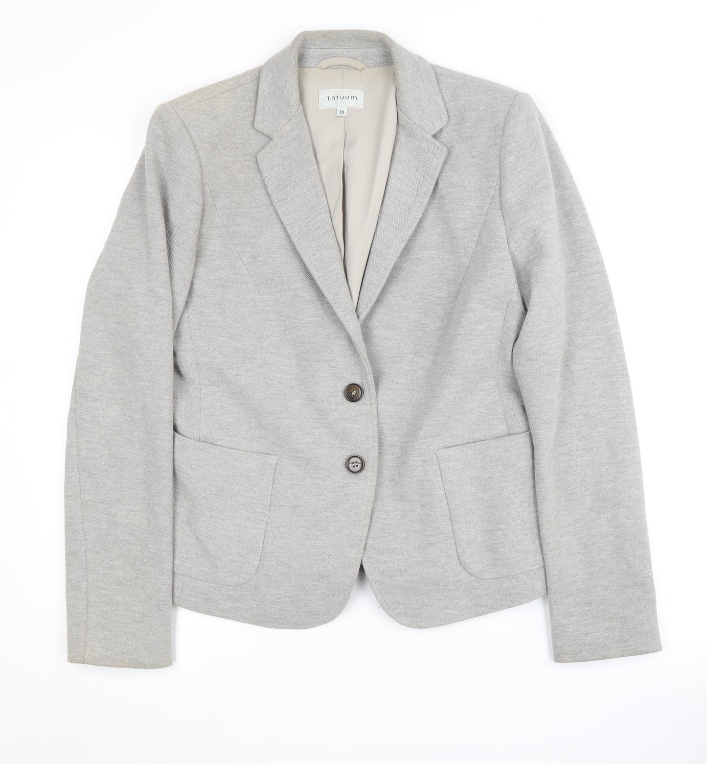 Tatuum Grey Women's Blazer Size 10 Notch Lapel Lined