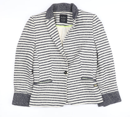 Zara Trafaluc Women's Stripe Blazer S Black/White