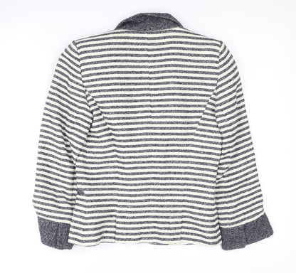 Zara Trafaluc Women's Stripe Blazer S Black/White