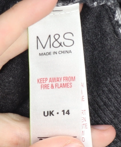 Womens UK Size 14 Marks and Spencer Black Pullover Jumper