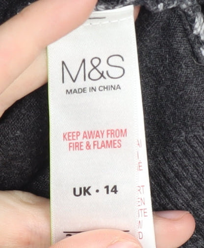 Womens UK Size 14 Marks and Spencer Black Pullover Jumper