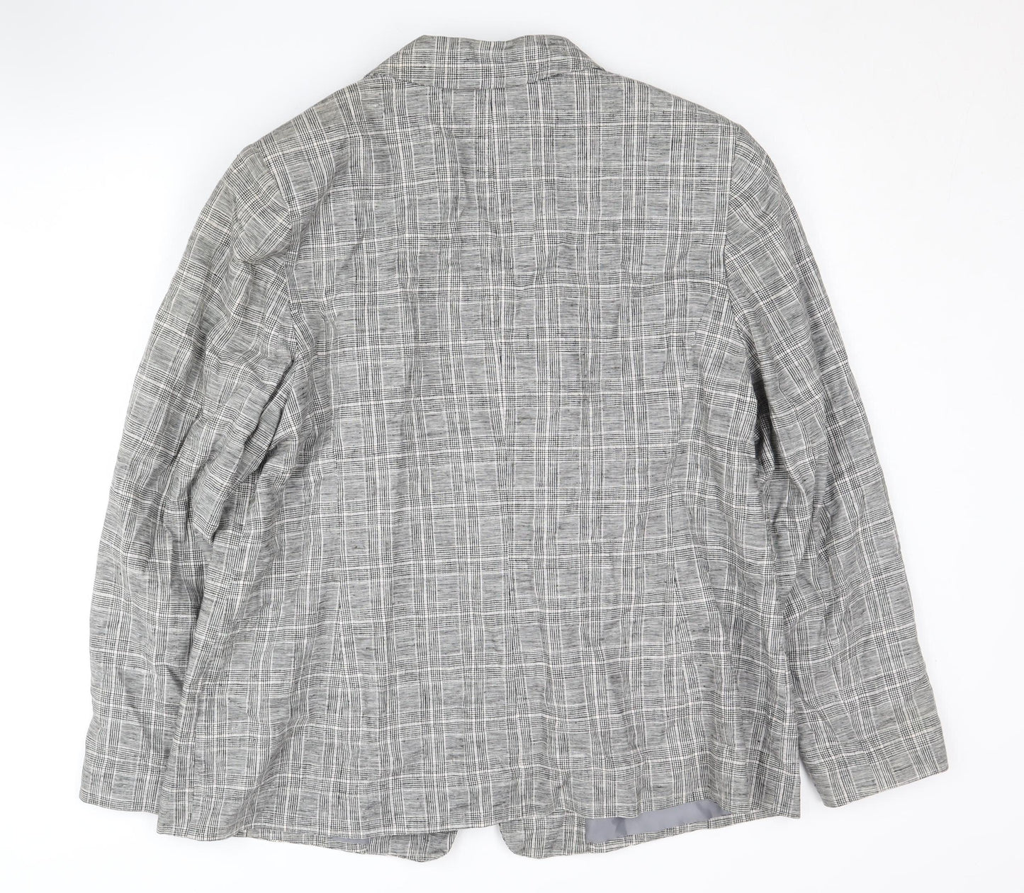 Debenhams Women's Grey Blazer Size 20 Plaid Business