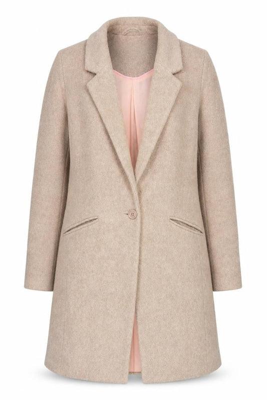 Womens UK Size M Oasis Beige Overcoat
