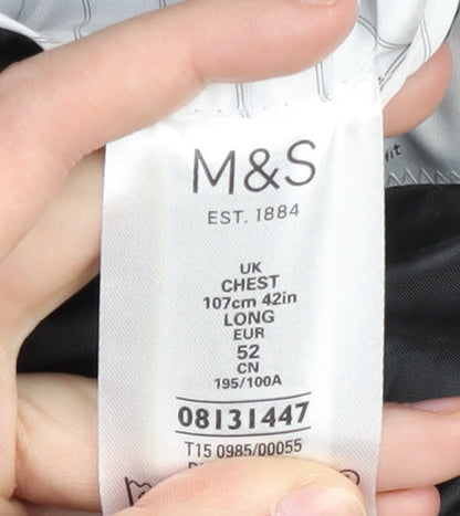 Mens UK Size 42 Marks and Spencer Regular Black Suit Jacket
