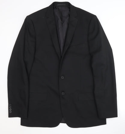 Mens UK Size 42 Jacamo Regular Black Suit Jacket