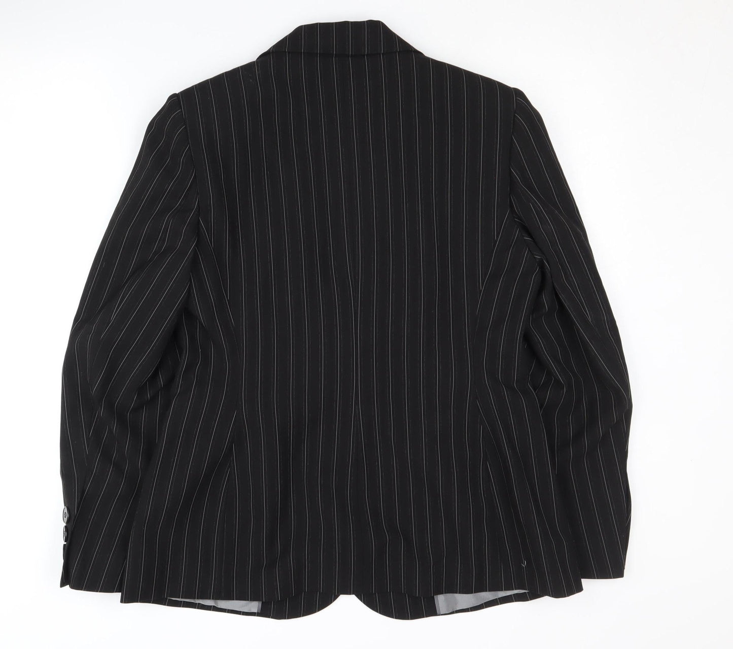 Marks and Spencer Women's Black Pinstripe Blazer UK 14
