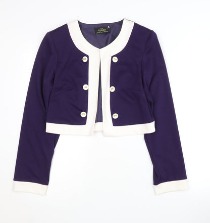 Glitz Women's Purple Suit Jacket Size 12