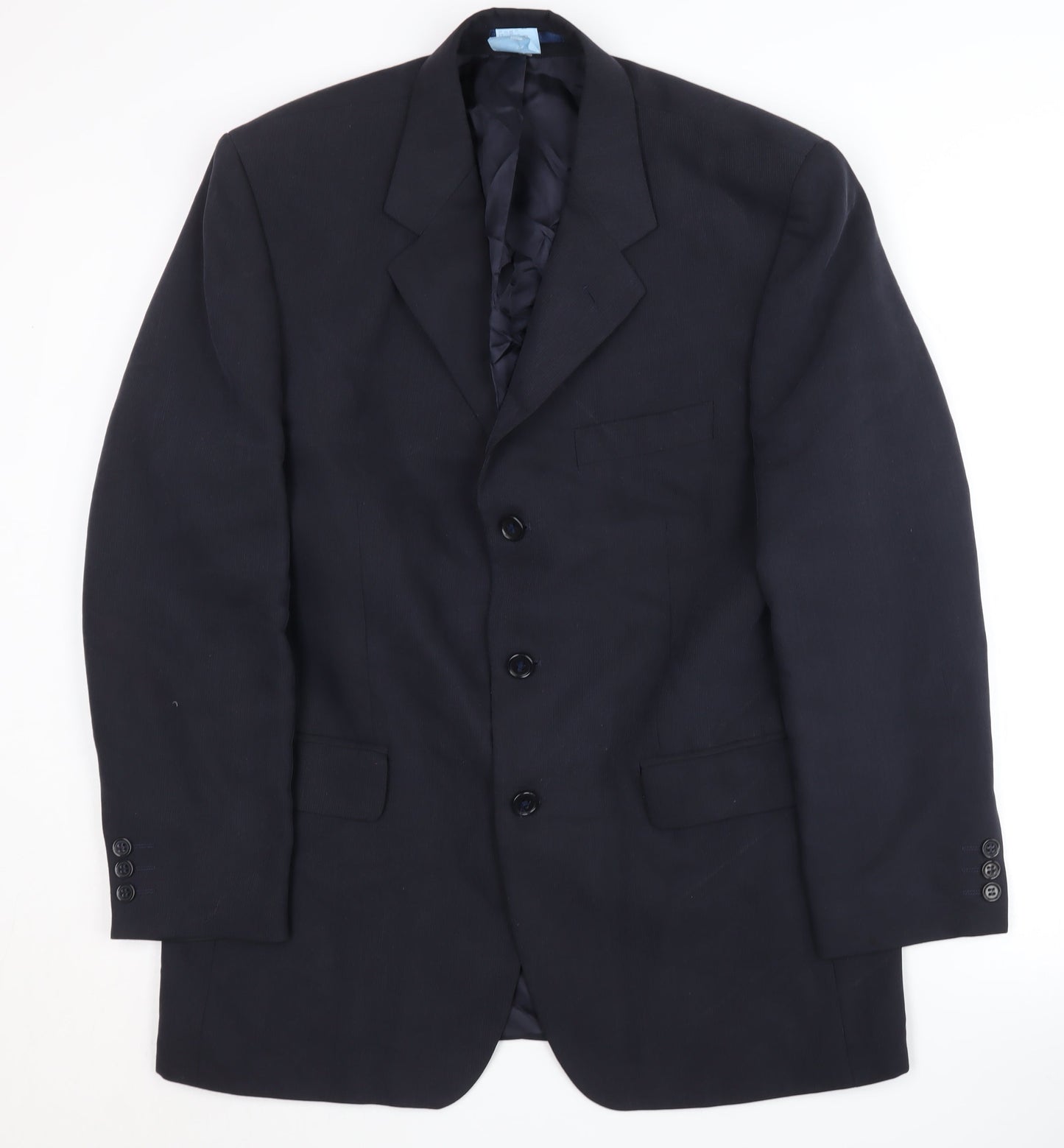 Mens UK Size 40 Jonathan Adams Regular Blue Suit Jacket