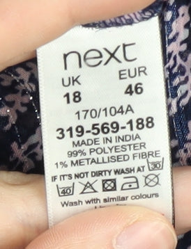 Next Women's Multicoloured Floral Blouse, Size 18, Long Sleeve
