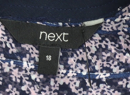 Next Women's Multicoloured Floral Blouse, Size 18, Long Sleeve