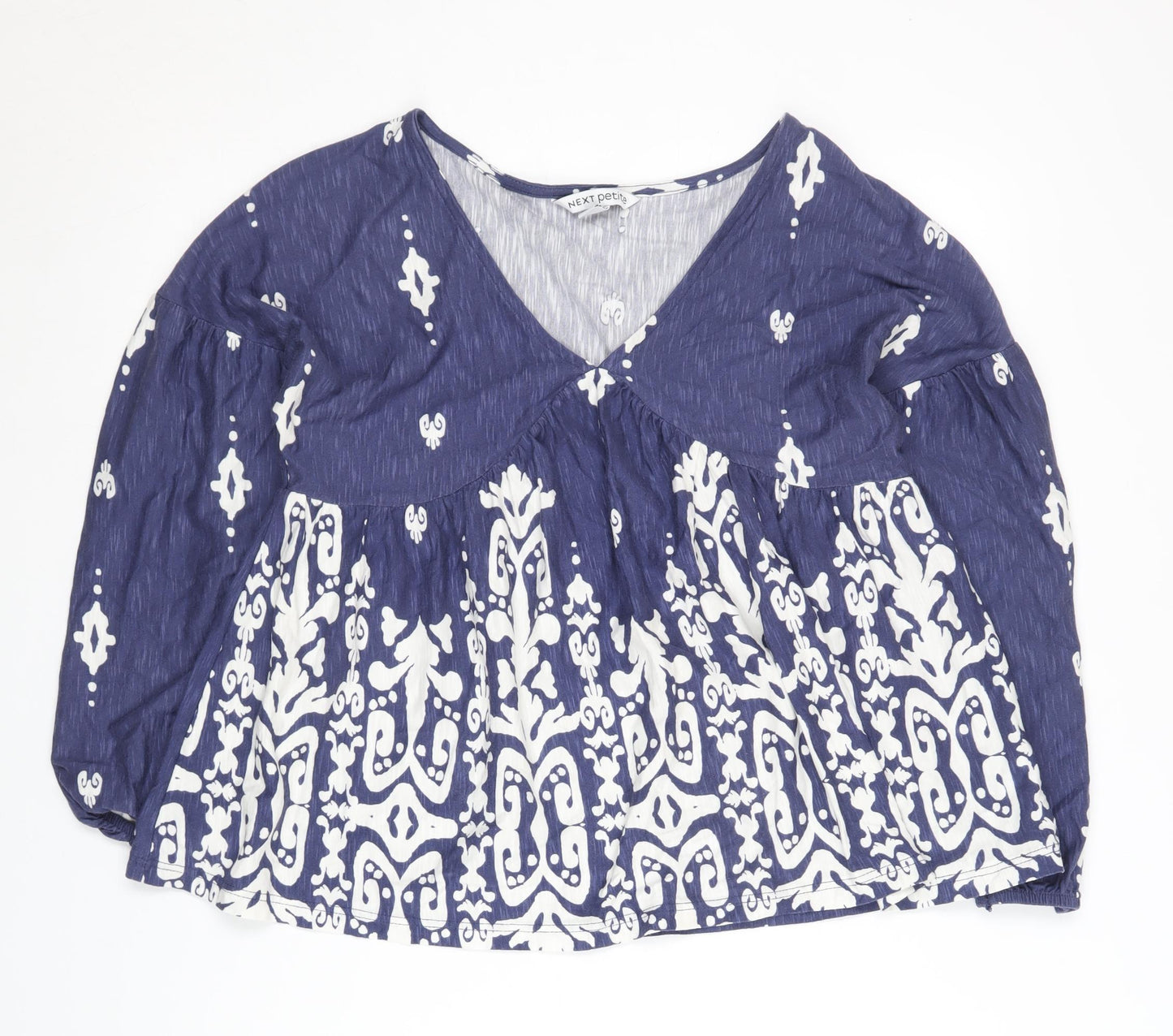 Womens UK Size 8 NEXT Blue Tunic Blouse