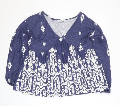Womens UK Size 8 NEXT Blue Tunic Blouse