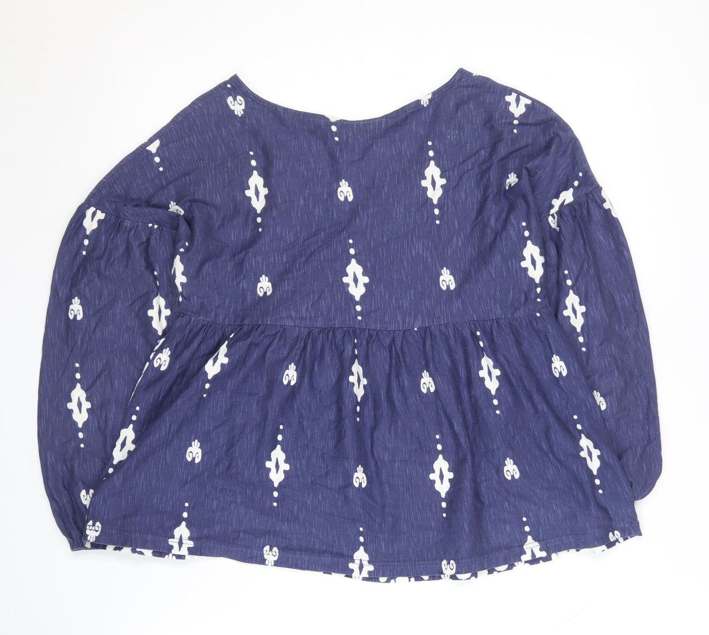 Womens UK Size 8 NEXT Blue Tunic Blouse