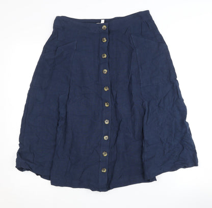 Apricot Women's Blue A-Line Midi Skirt Size 12